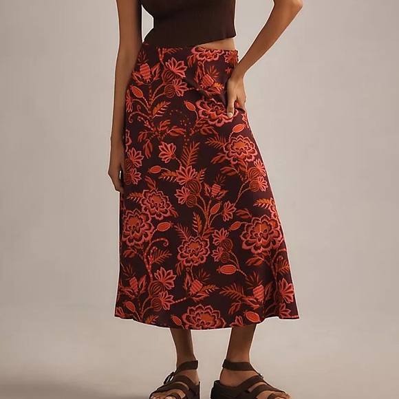 Farm Rio • Anthropologie floral midi skirt Size XS - Picture 3 of 8